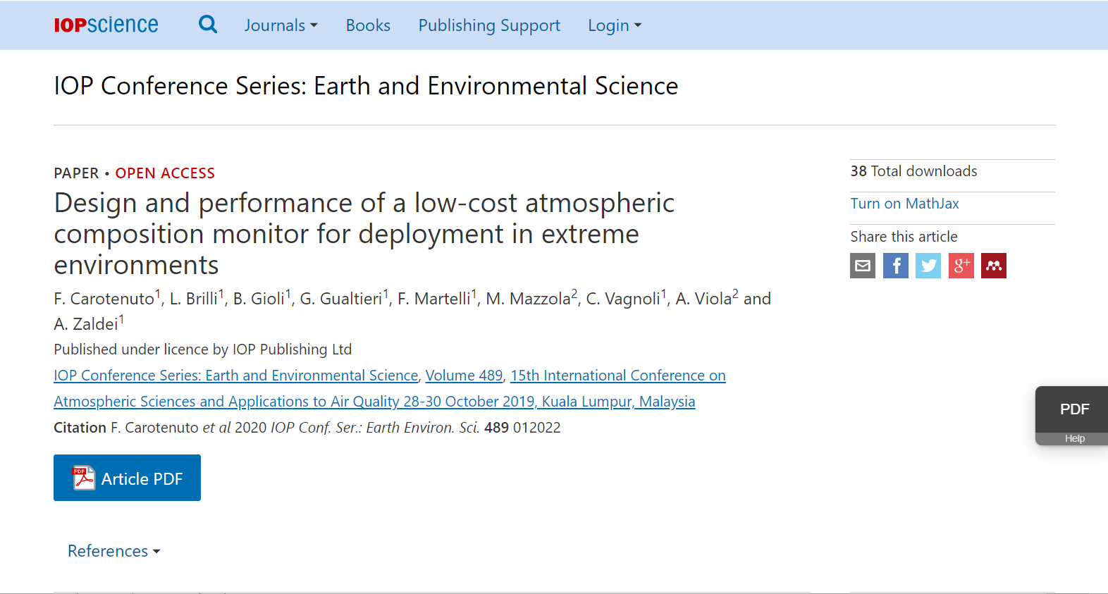 Design and Performance of a Low-Cost Atmospheric Composition Monitor for Deployment in Extreme Environments